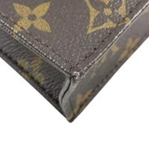 Louis Vuitton Sac Plat Shoulder Bag Leather Monogram Pochette Handbag main image 3